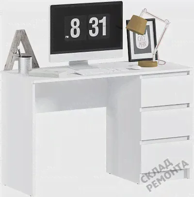 Стол письменный Столплит Леон СБ-3336, белый-4
