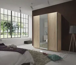 Шкаф-купе Столплит, трехстворчатый, Палермо СБ-2060, дуб сонома 2D/текстиль