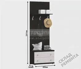 Шкаф Столплит, Гретта СБ-964, дуб феррара/онденс