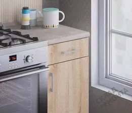 Кухонный гарнитур Столплит, Деми.Н белый/дуб сонома