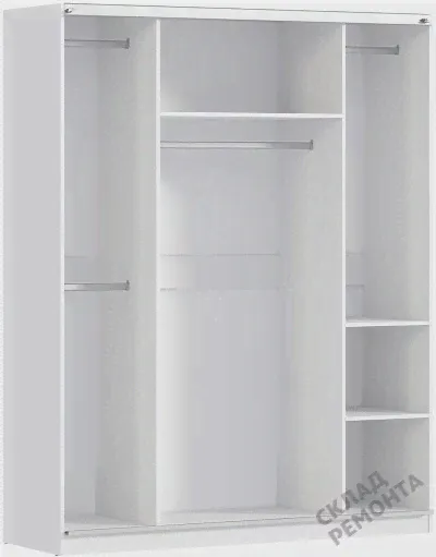 Шкаф-купе Столплит, трехстворчатый, Палермо СБ-2060/1, белый-2