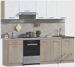 Кухонный гарнитур Столплит, Виктория СБ-240/1 дуб риббек/белый