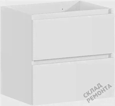 Тумба под умывальник подвесная Столплит Люкс СБ-3156 60, 2 ящика, белый-1