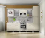 Столплит Анна Кухня 3000 Алюминий/Ваниль глянец/Кофе