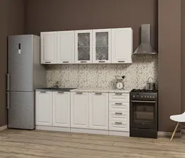 Кухонный гарнитур СТОЛПЛИТ Агава Светлая, ЛДСП, МДФ, 200х154,6х60 см