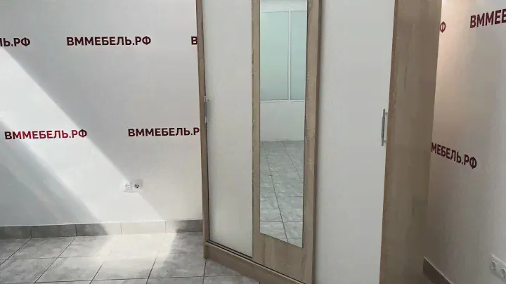 Шкаф купе Бася, Дуб Сонома / Белый (ВМ-Мебель)